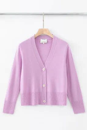 100% Cashmere Classic Cardigan N.09 - Orchid