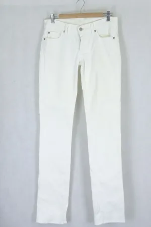 7 For All Mankind White Jeans 27