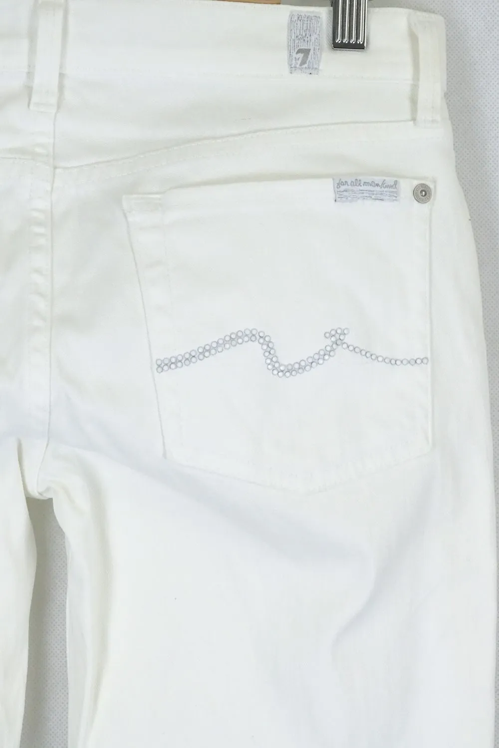 7 For All Mankind White Jeans 27