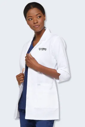 82402 LaserClinics Dickies Women's White Lab Coat 3/4 Sleeves