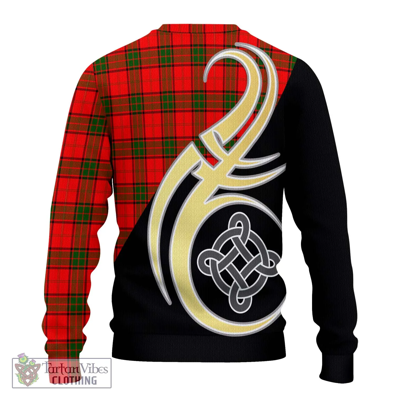 Adair Tartan Ugly Sweater with Family Crest and Celtic Symbol Style