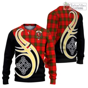 Adair Tartan Ugly Sweater with Family Crest and Celtic Symbol Style