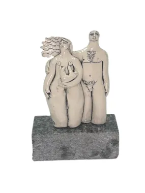 Adam, Eve and Child Sculpture