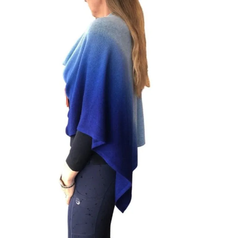 Alashan Cashmere Dip Dye Topper - Blue Combo