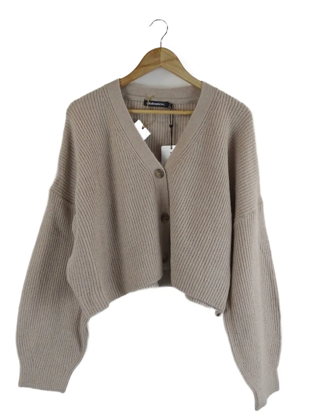 All About Eve 'Ari' Brown Cardigan 12 | BNWT