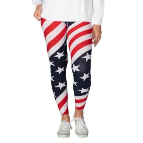 American Flag Microfiber Leggings