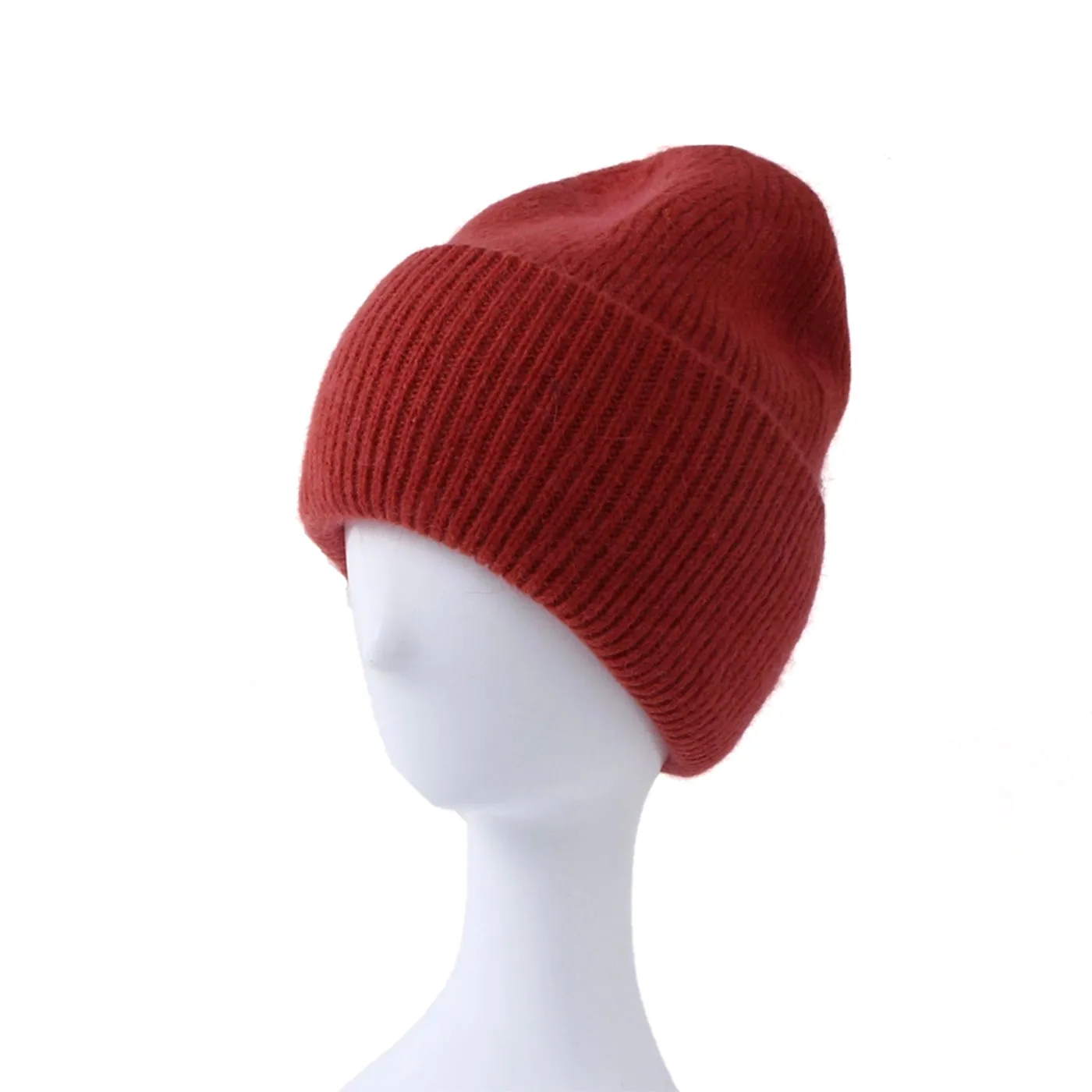 Angora Beanie / Burnt Red