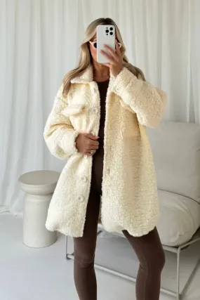 Bailey cream teddy jacket