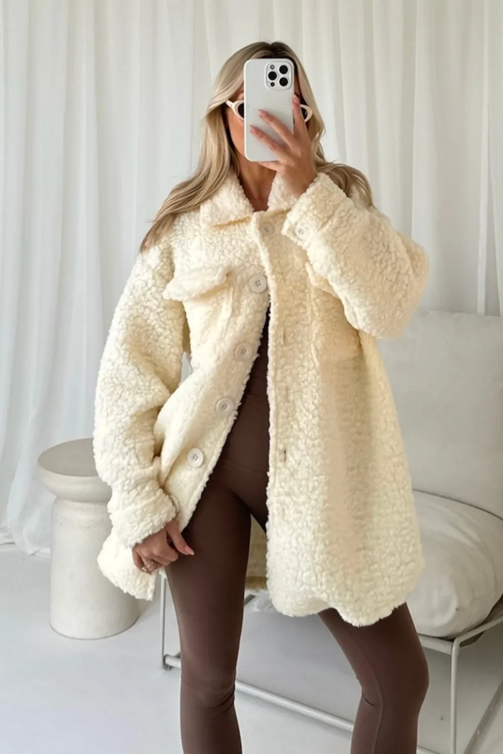 Bailey cream teddy jacket