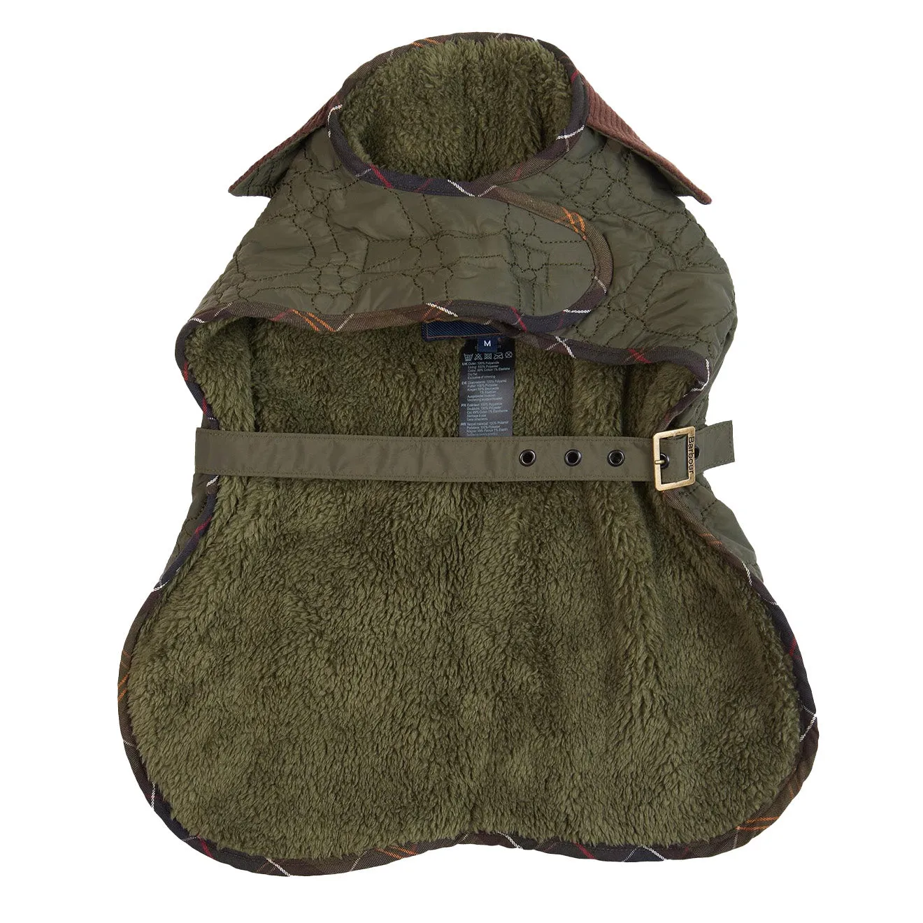 Barbour Dog Bone Quilted Dog Coat Dark Olive