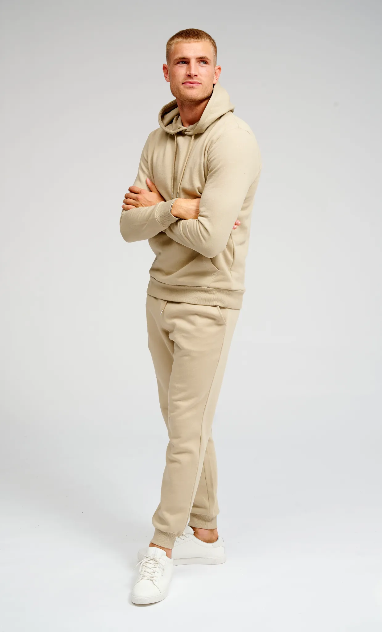 Basic Sweatsuit w. Hoodie (Dark Beige) - Package Deal