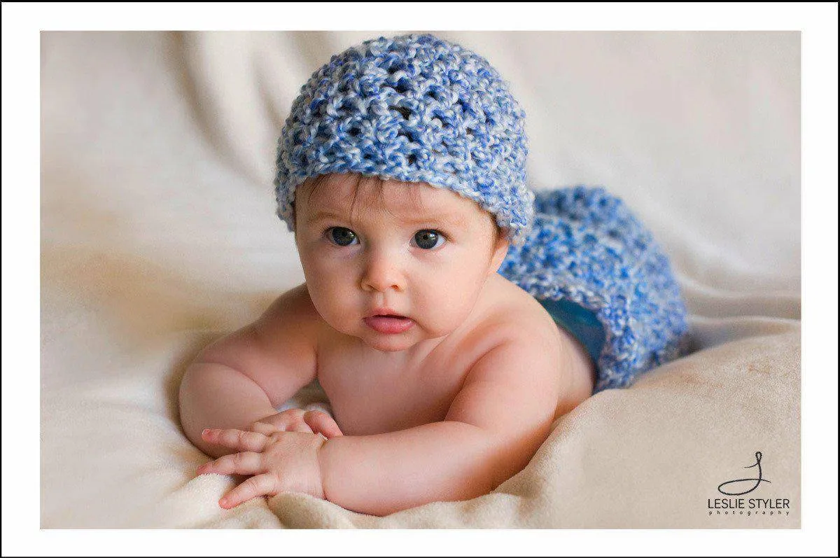 Blue Skies Baby Hat And Cocoon Set