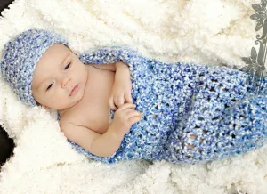 Blue Skies Baby Hat And Cocoon Set