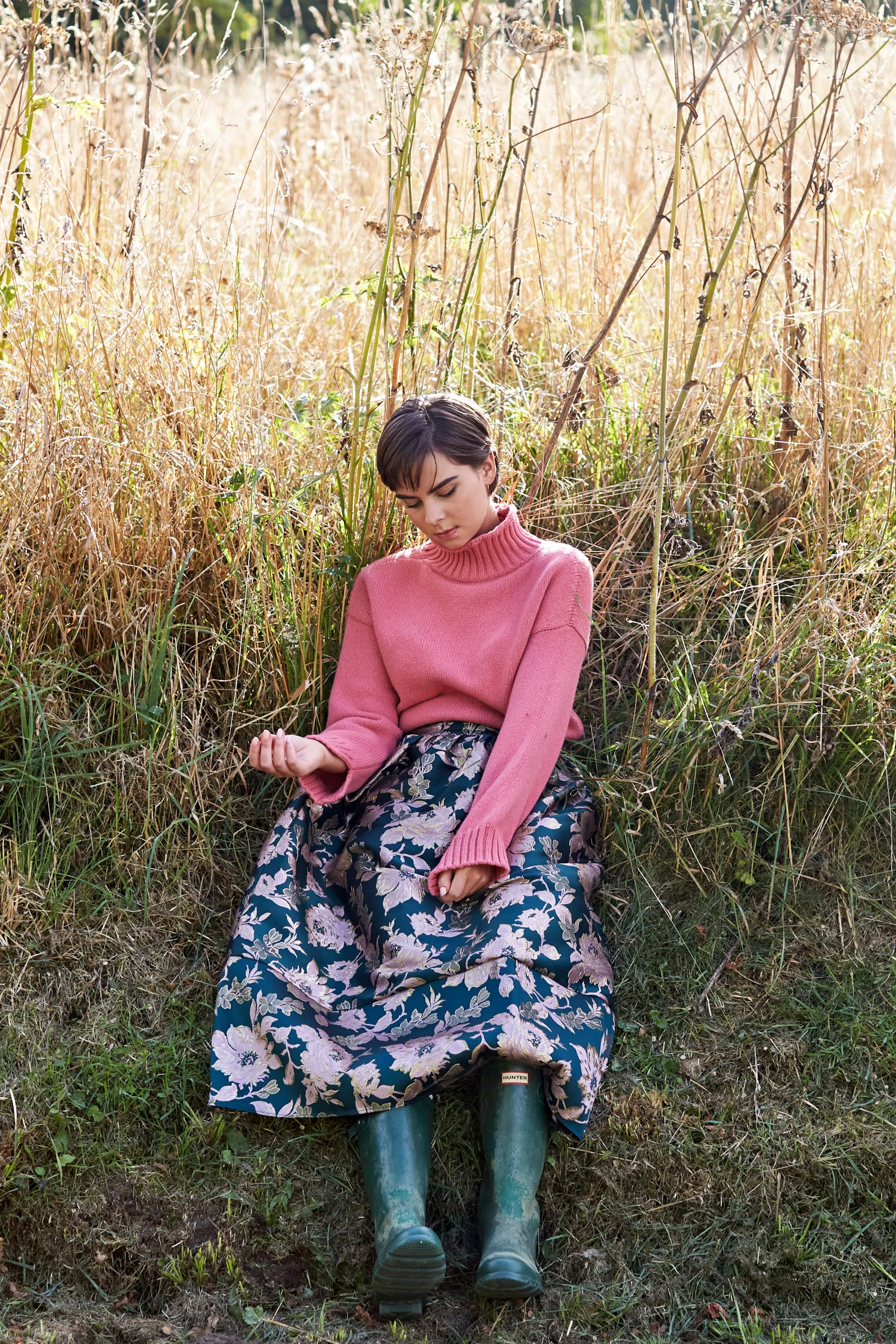 Bobbie Skirt in Forest Blooms Brocade