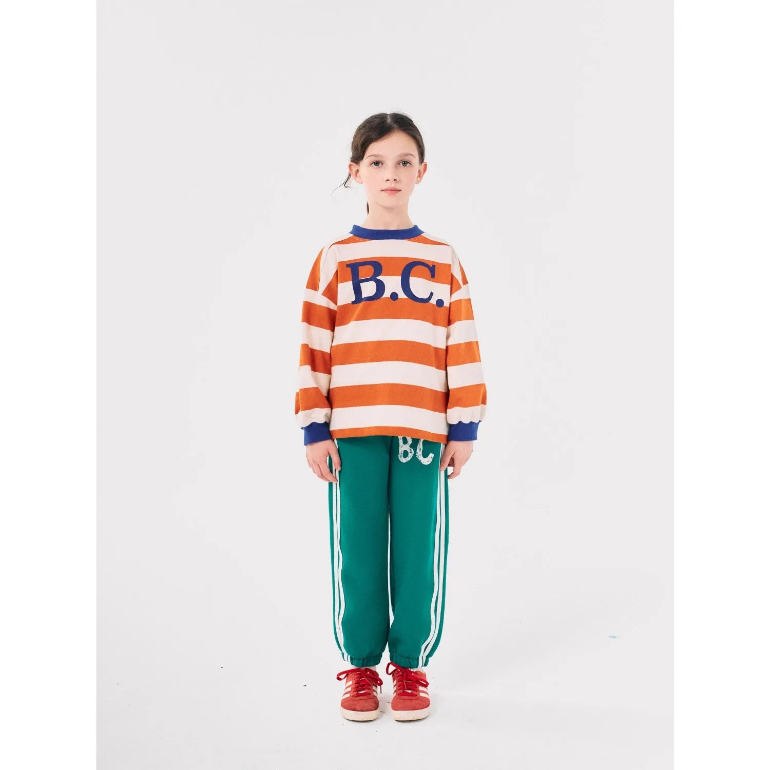 Bobo Choses Green B.C Shadow Stripes JAndging Pants