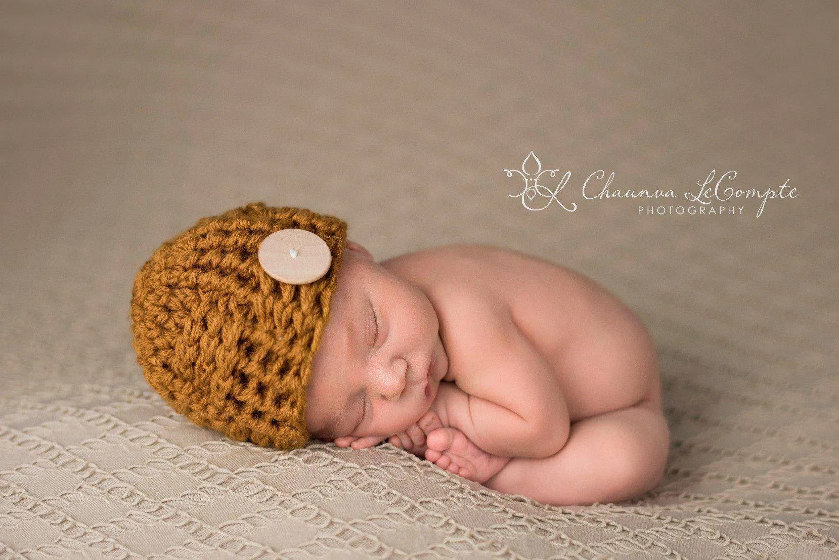 Butternut Button Newborn Baby Hat