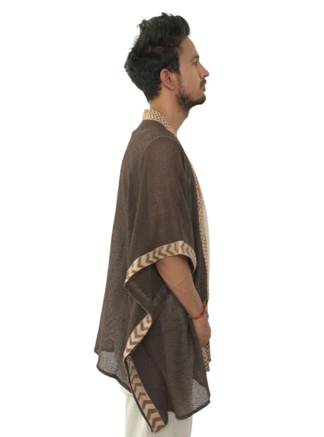 Cacao Mesh Open Poncho