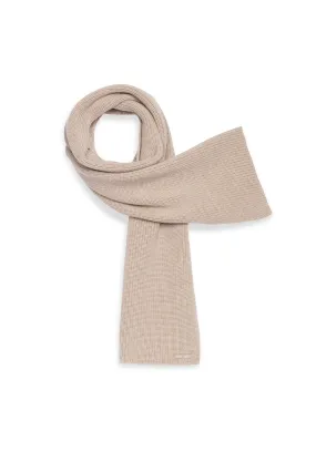 Canoe scarf - in purl knit (BEIGE)