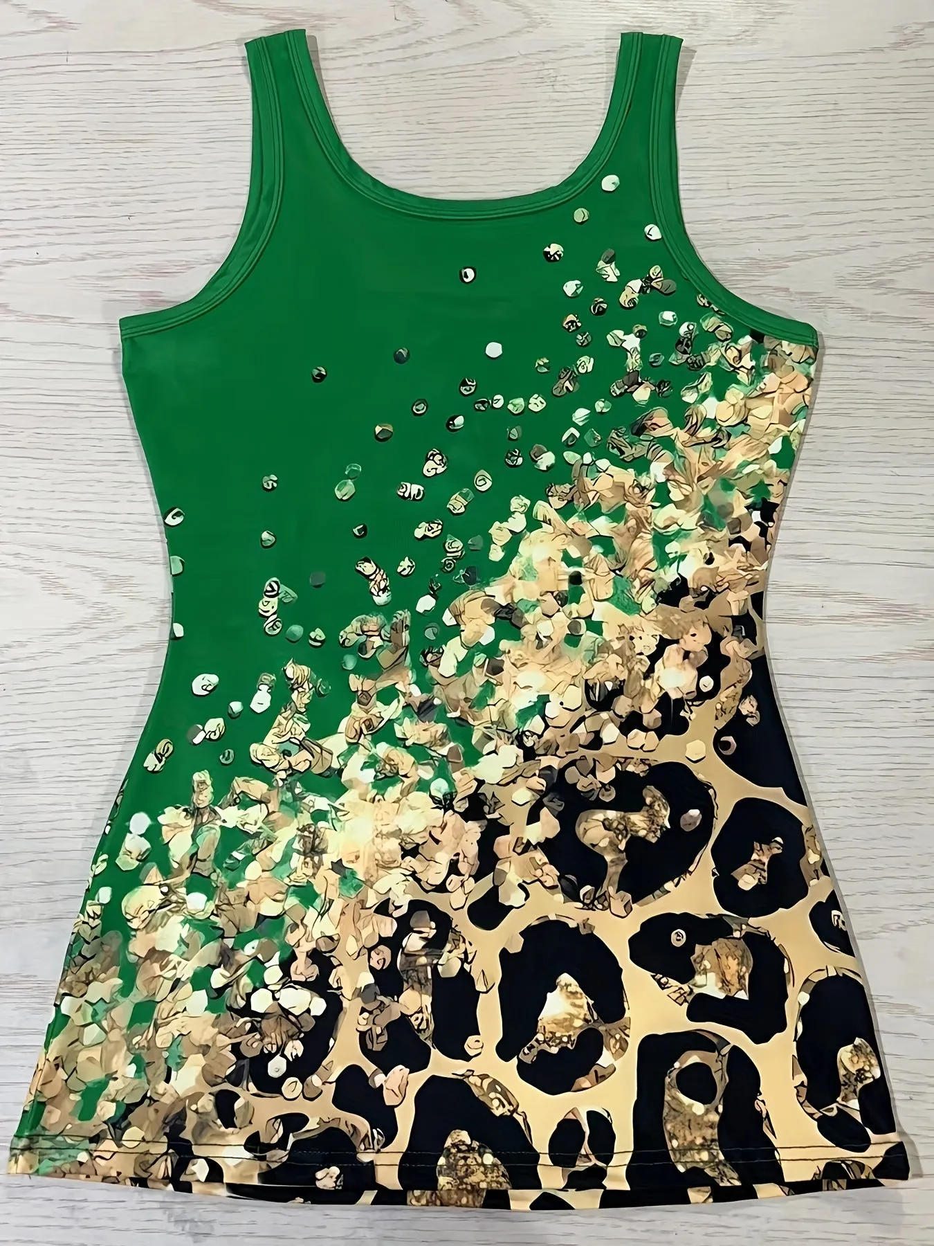 Chic Leopard Print Tank Sleeveless Summer Top for Women