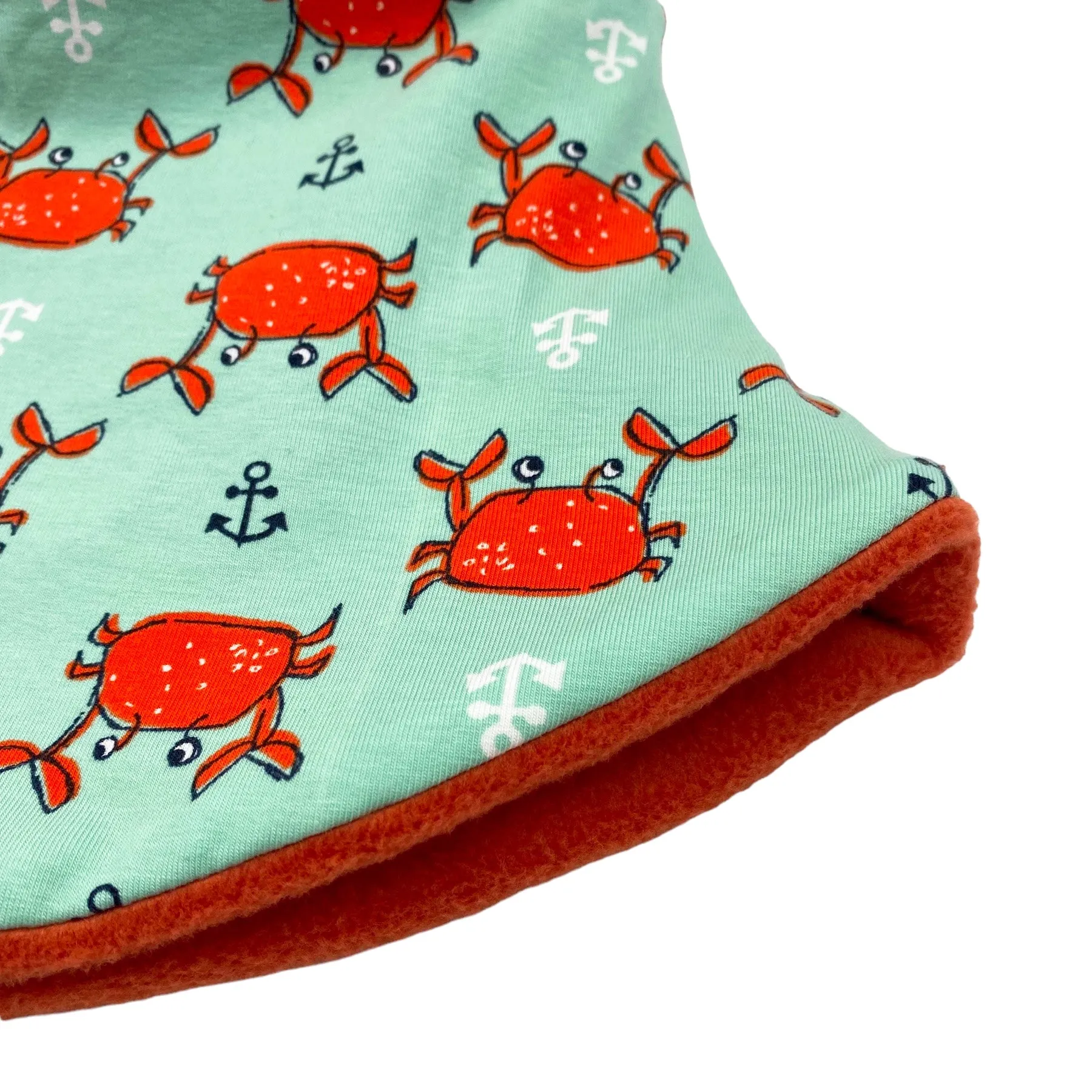 Child's Handmade Neck Warmer Crabs