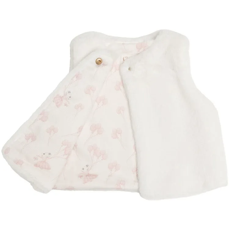 Claris Faux Fur Vest- size 6-12 Months