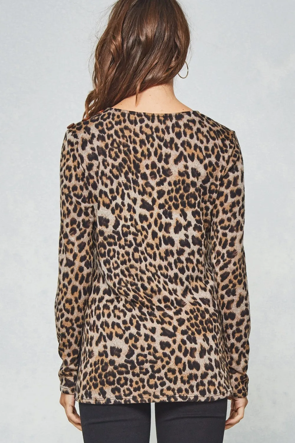 Color Block Leopard Tunic