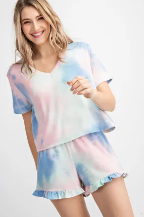 Cotton Candy Tie Dye Short Sleeve Top