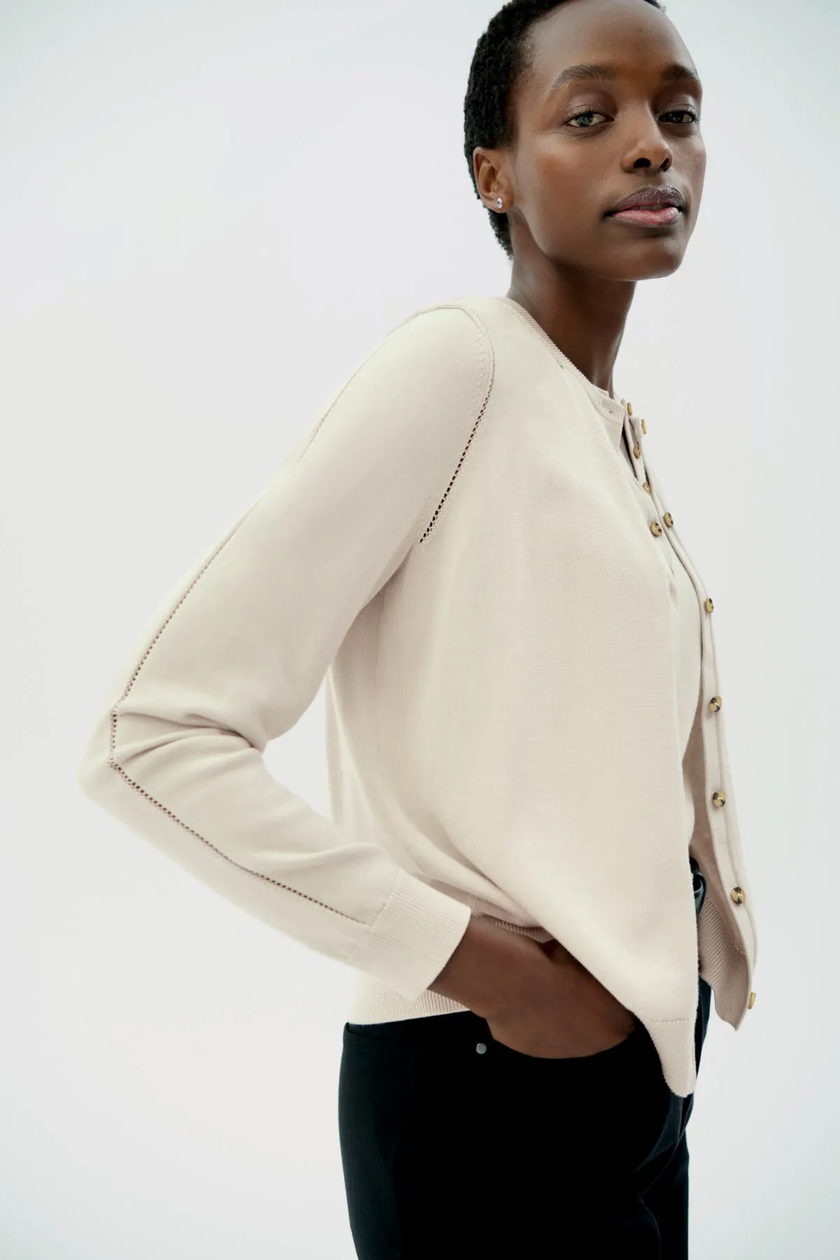 Crimmins Top - Cotton Silk Knit :: Ivory