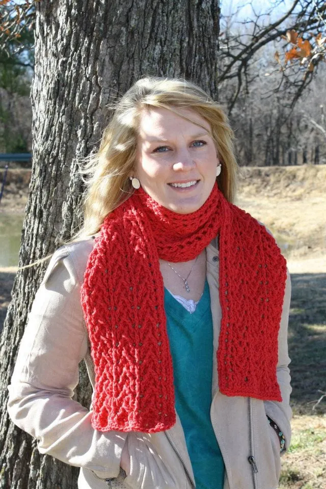 Crochet Pattern for Arrowhead Scarf | Crochet Scarf Pattern | Scarf Crocheting Pattern | DIY Written Crochet Instructions