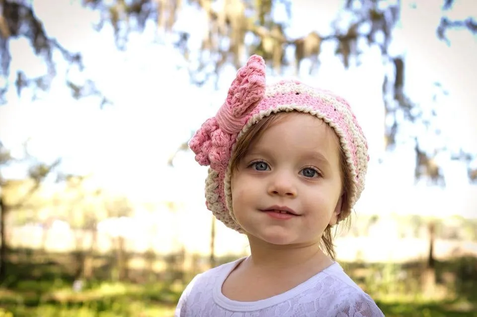 Crochet Pattern for Bella Slouch Beanie Hat with Bobble Bow | Crochet Hat Pattern | Hat Crocheting Pattern | DIY Written Crochet Instructions