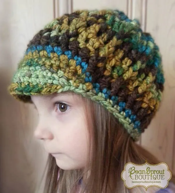 Crochet Pattern for Chunky Newsboy Beanie Hat | Crochet Hat Pattern | Hat Crocheting Pattern | DIY Written Crochet Instructions