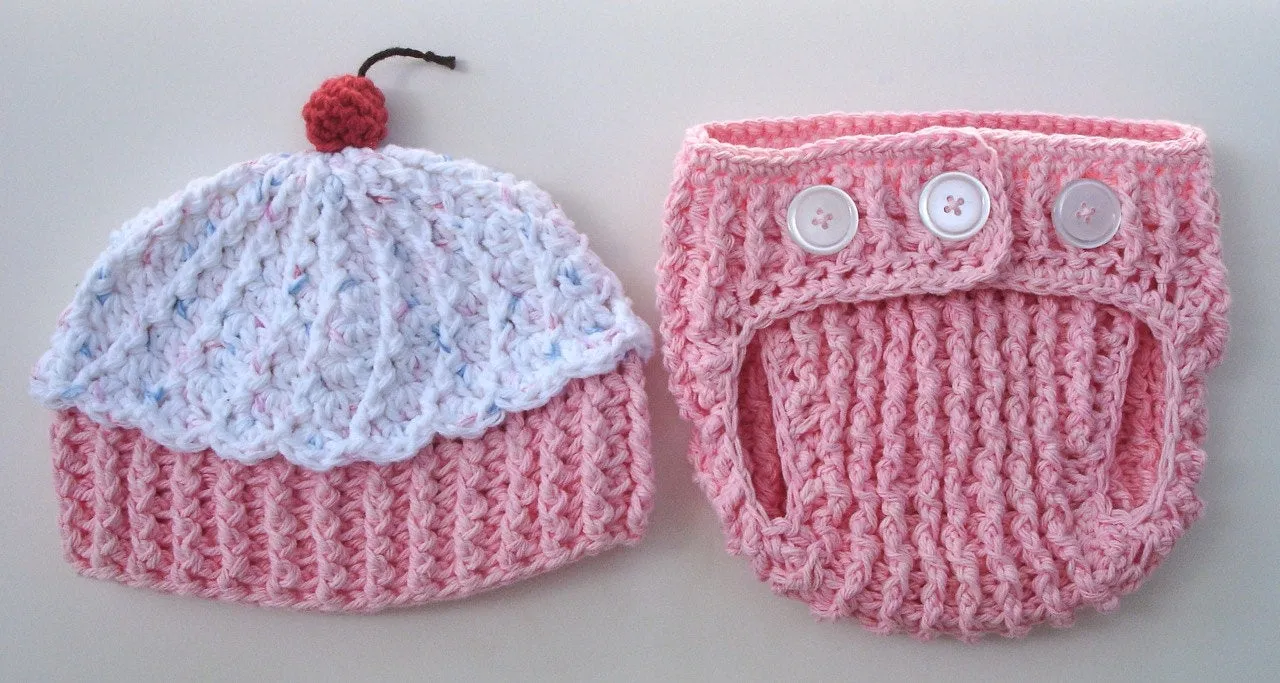 Crochet Pattern for Cupcake Babycake Diaper Cover | Crochet Baby Diaper Cover Pattern | Diaper Cover Crocheting Pattern | DIY Written Crochet Instructions