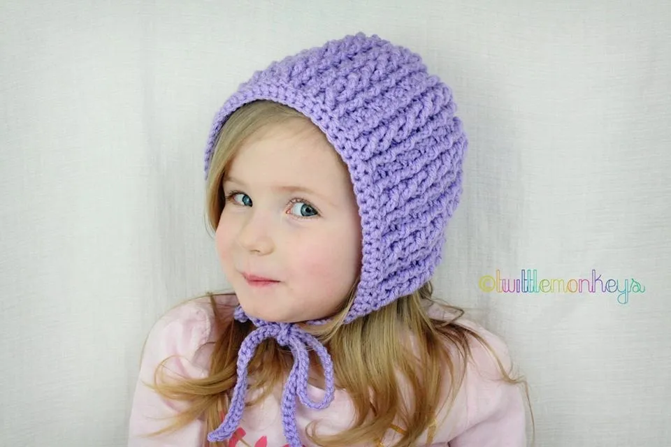 Crochet Pattern for Double Helix Baby Bonnet | Crochet Baby Bonnet Pattern | Baby Hat Crocheting Pattern | DIY Written Crochet Instructions