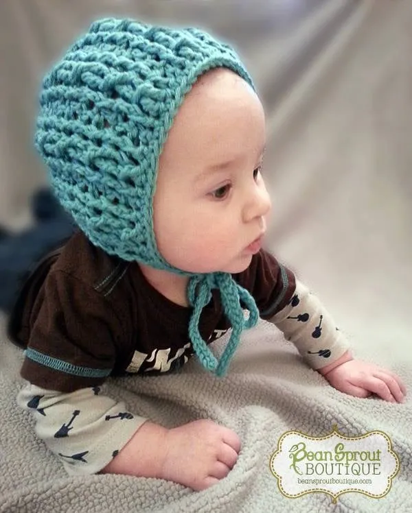 Crochet Pattern for Double Helix Baby Bonnet | Crochet Baby Bonnet Pattern | Baby Hat Crocheting Pattern | DIY Written Crochet Instructions