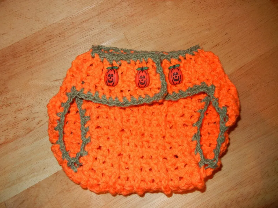 Crochet Pattern for Pumpkin Diaper Cover | Crochet Diaper Cover Pattern | Diaper Cover Crocheting Pattern | DIY Written Crochet Instructions