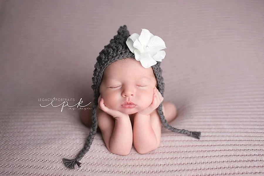 Crochet Pattern for Ripple Stitch Pixie Bonnet | Crochet Baby Bonnet Pattern | Baby Hat Crocheting Pattern | DIY Written Crochet Instructions