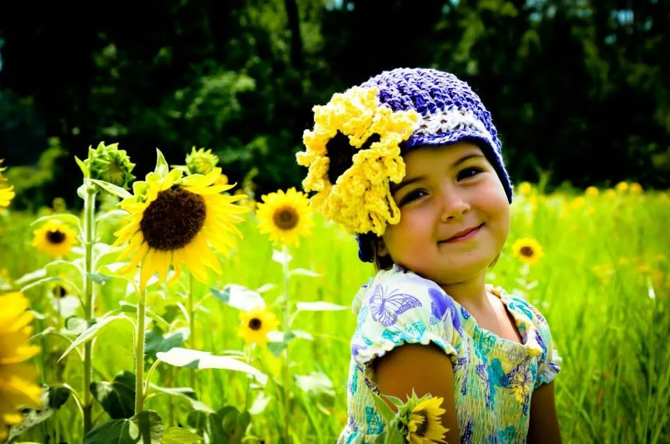 Crochet Pattern for Sunflower Beanie | Crochet Hat Pattern | Hat Crocheting Pattern | DIY Written Crochet Instructions