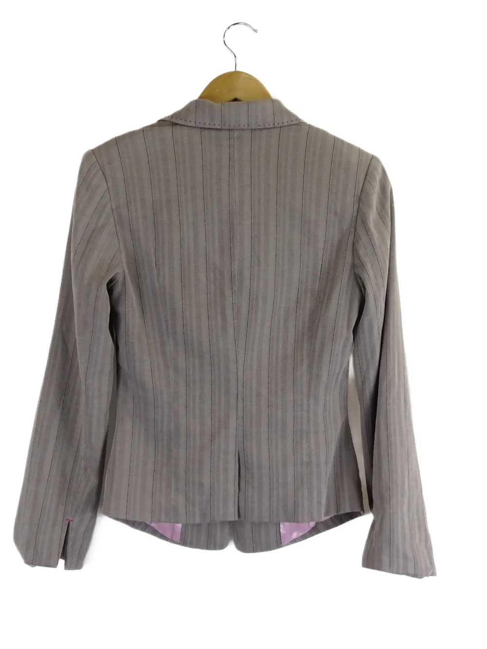 Culture Grey Striped Blazer 8