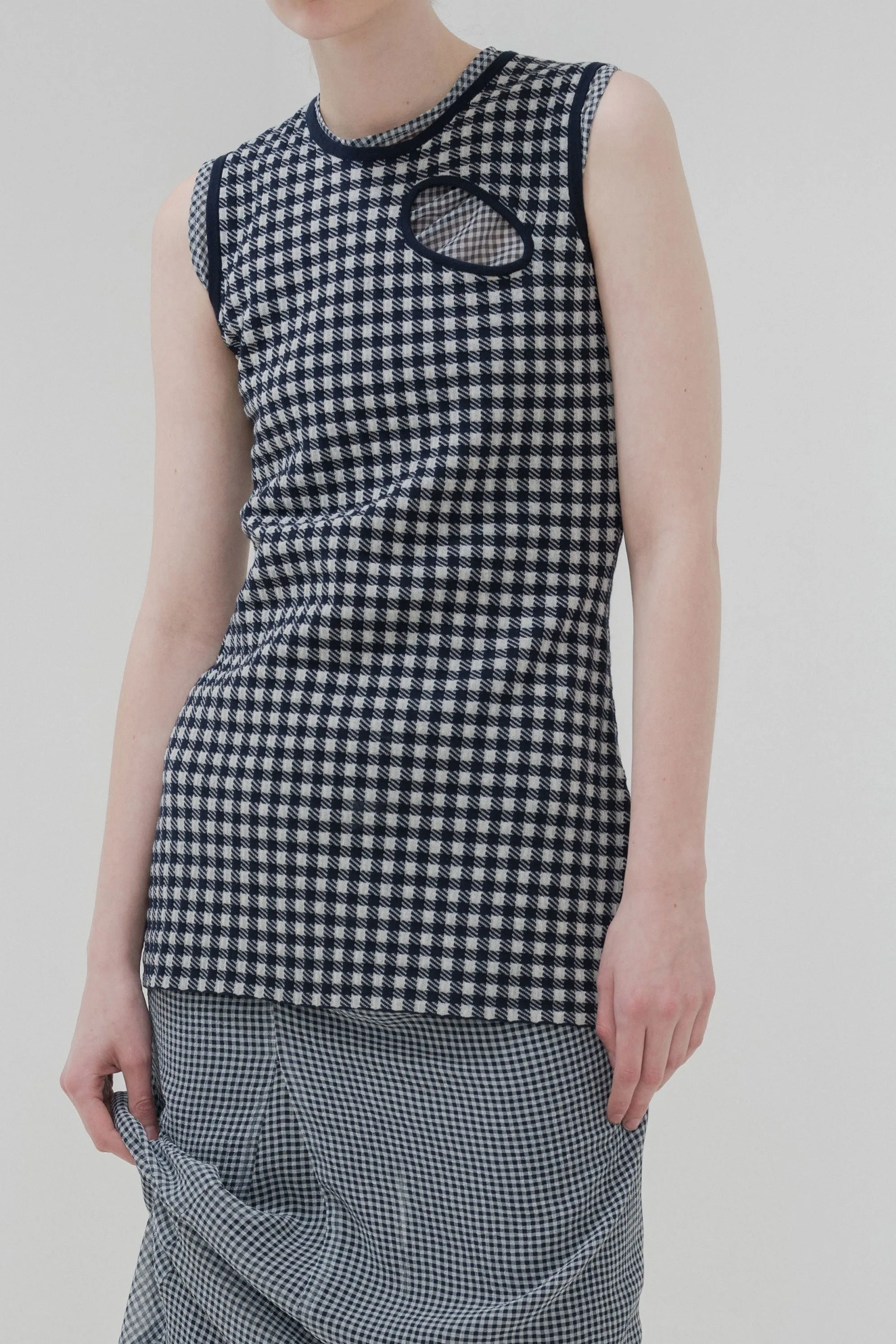 Cutout Tunic - Gingham