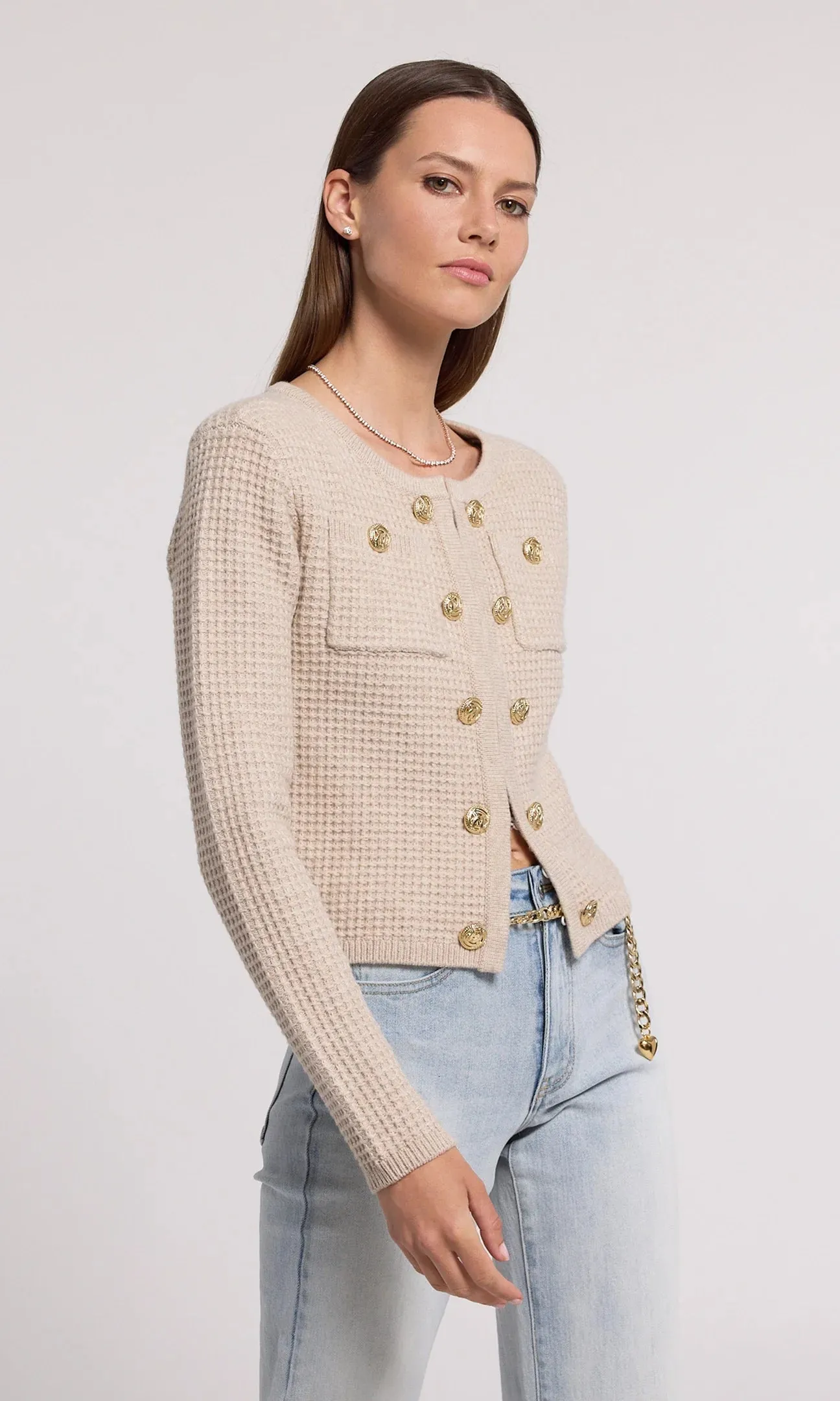 Cypress Knit Cardigan in Heather Oatmeal