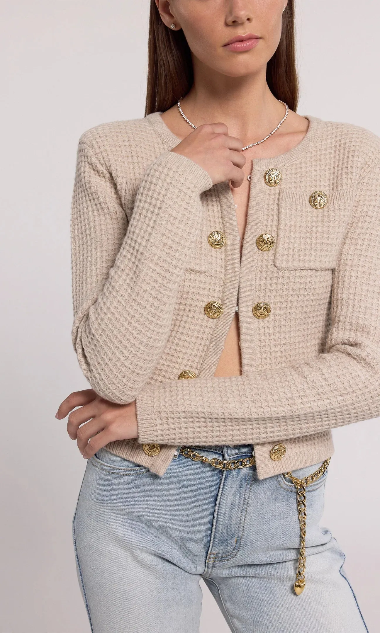 Cypress Knit Cardigan in Heather Oatmeal