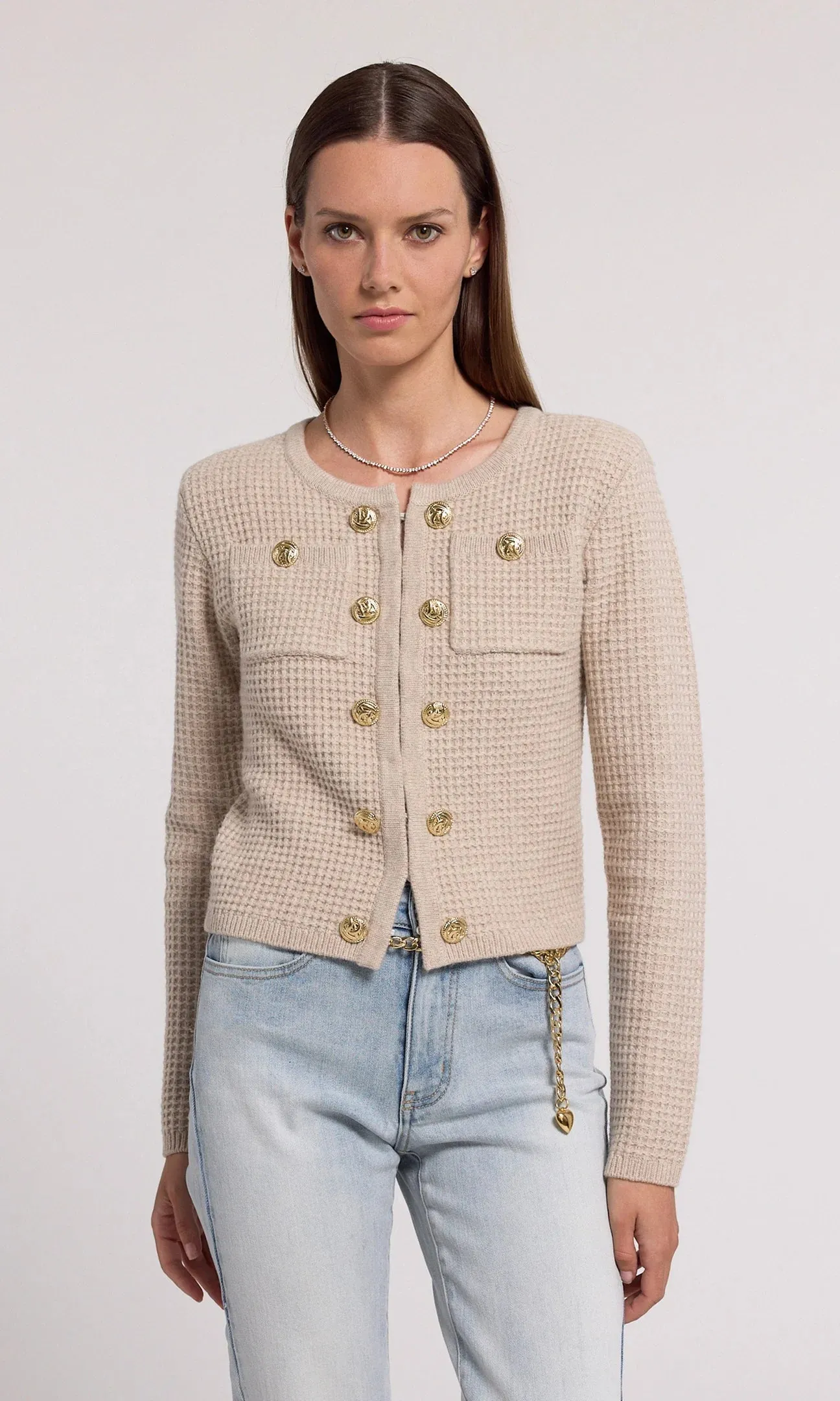 Cypress Knit Cardigan in Heather Oatmeal