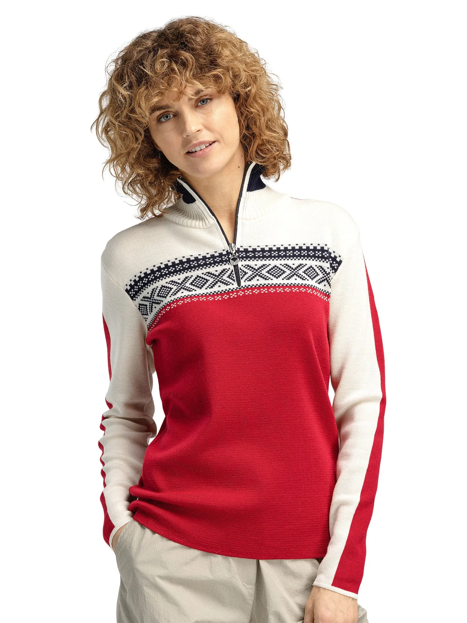 Dale of Norway | Dystingen Sweater | Women's | Raspberry/Off White/Navy