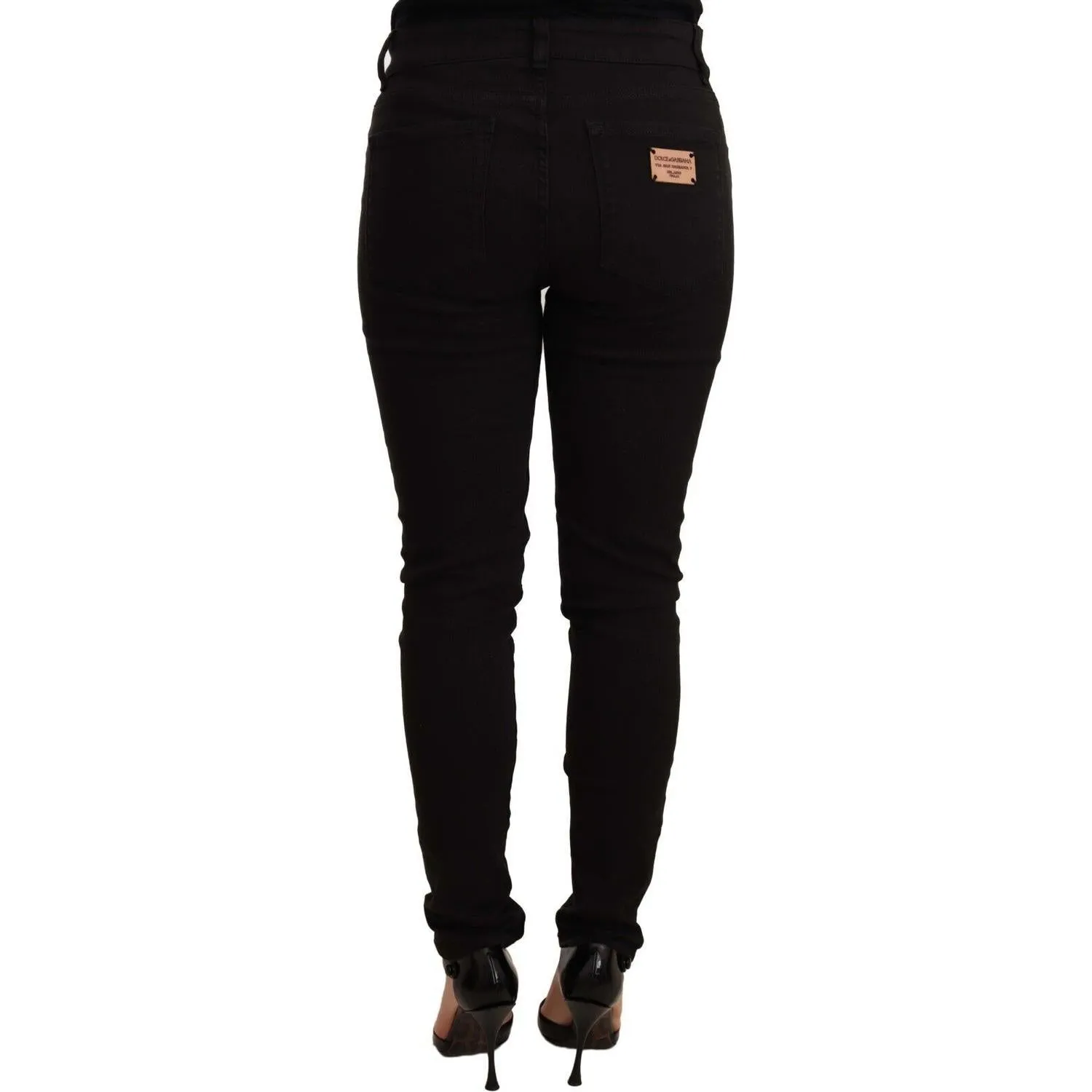 Dolce & Gabbana Chic Black Mid-Waist Skinny Denim Jeans