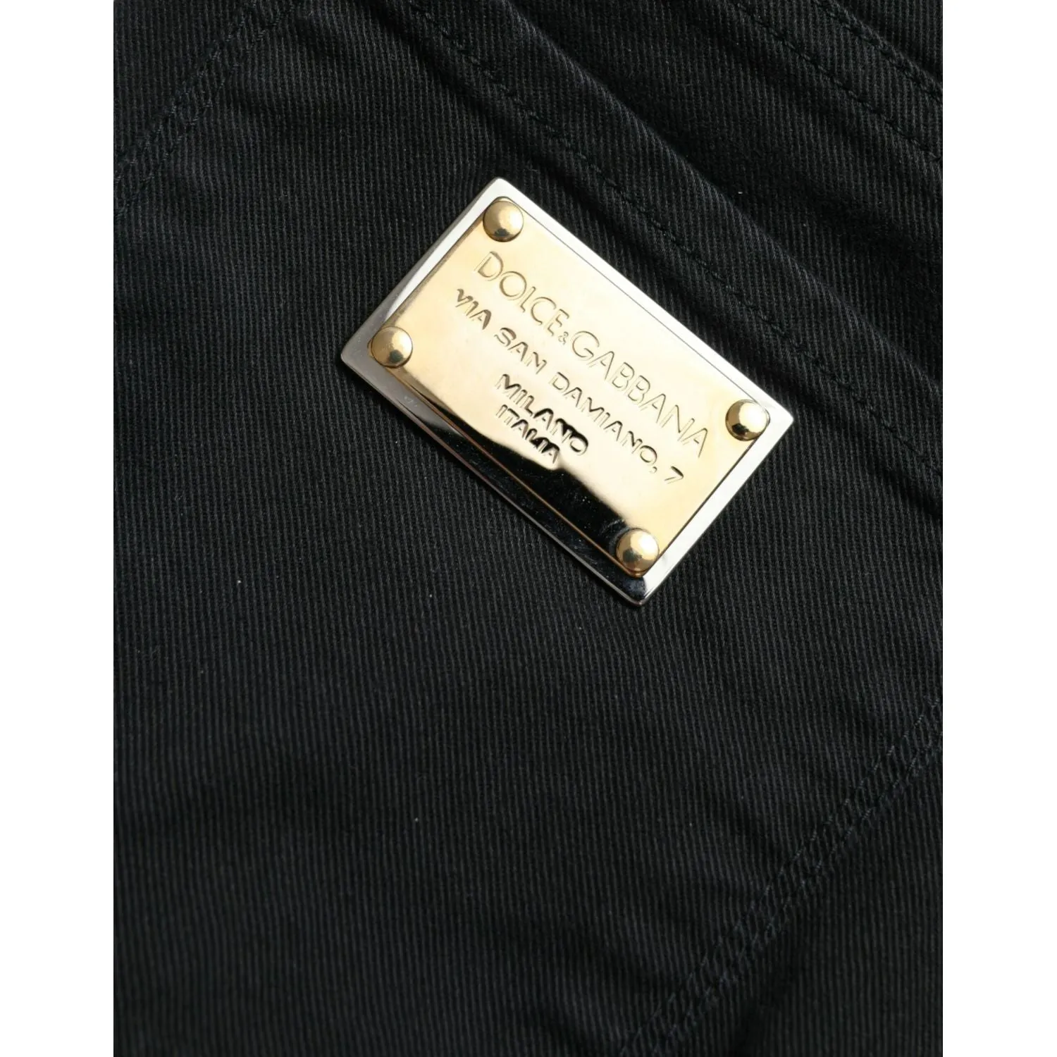 Dolce & Gabbana Chic Black Mid Waist Stretch Jeans