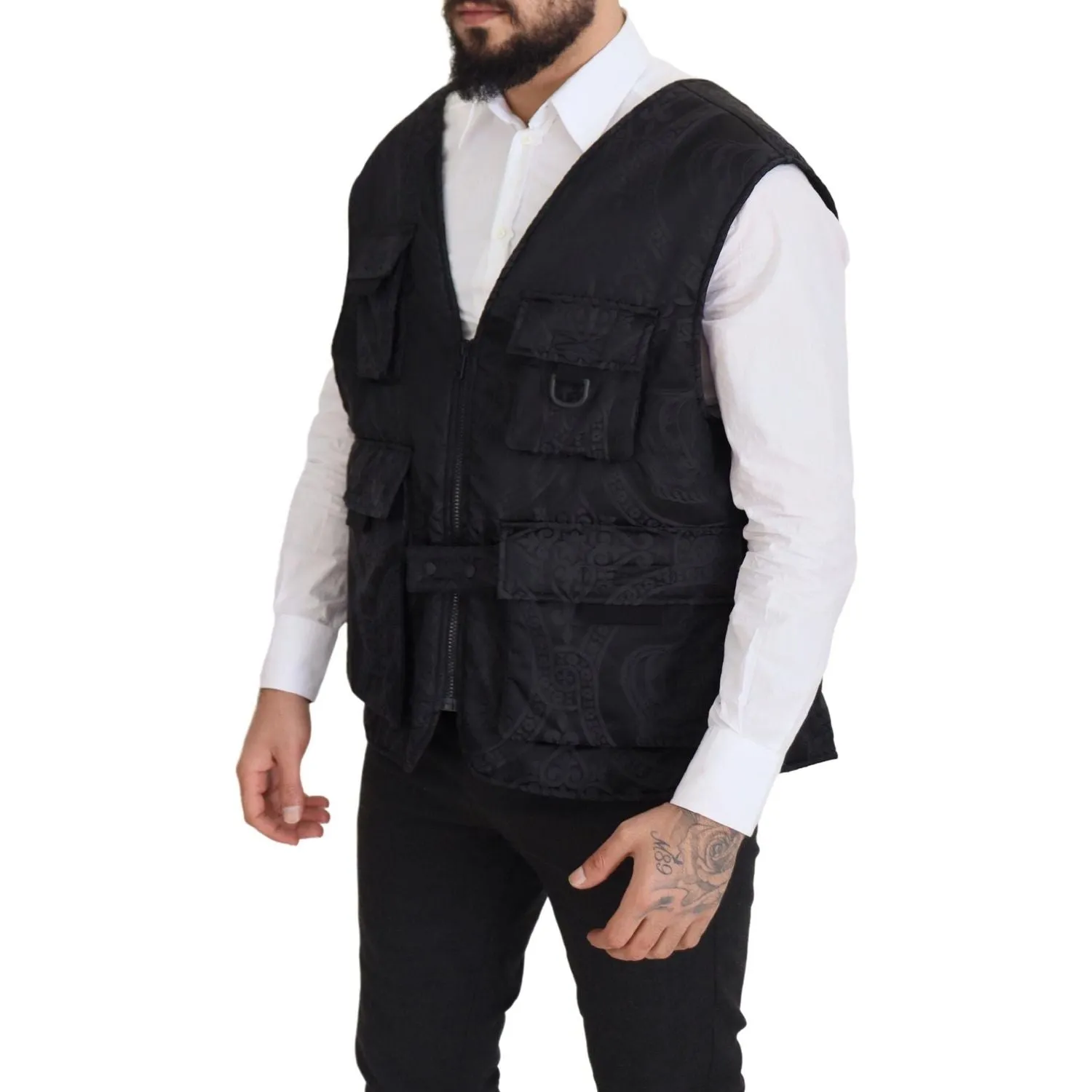 Dolce & Gabbana Elegant Sleeveless Vest Jacket in Black