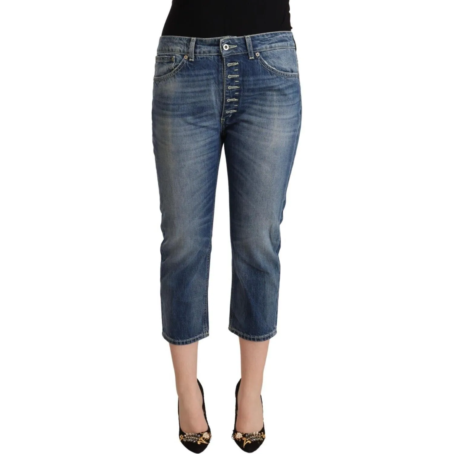 Dondup Elegant Mid-Waist Cotton Denim Jeans