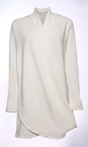 Draped in Style: Fashion-Forward White Tunic for Women