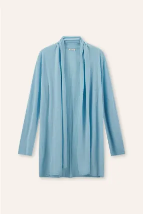 DRAPED wool cardigan (Blue)