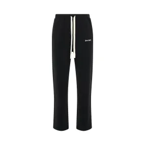 Embroidered Logo Slim Sweatpant in Black